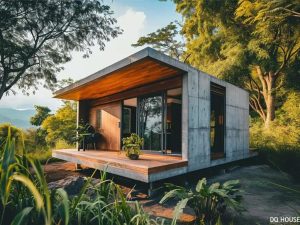 Mot so mau nha lap ghep panel nha gac xep 1 tang kieu nha san vuon