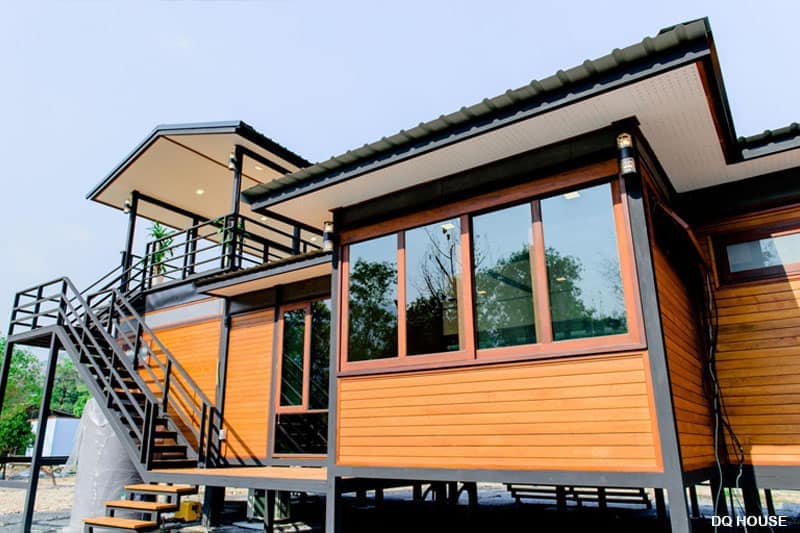 Nha go lap ghep ket cau thep phong cach don gian 3