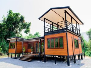 Nha go lap ghep ket cau thep phong cach don gian 5