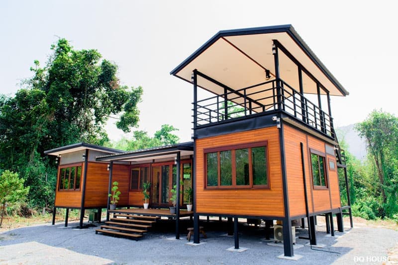 Nha go lap ghep ket cau thep phong cach don gian 5