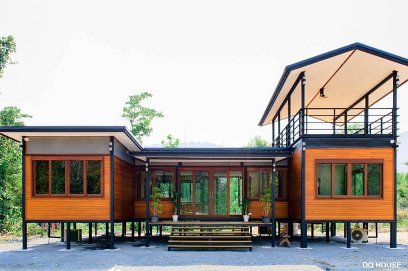 Nha go lap ghep ket cau thep phong cach don gian 7