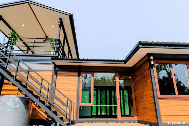 Nha go lap ghep ket cau thep phong cach don gian 9