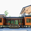 Nha go lap ghep ket cau thep phong cach don gian dq 021