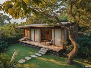 Nha lap ghep cabin go nho kieu nha nghi duong