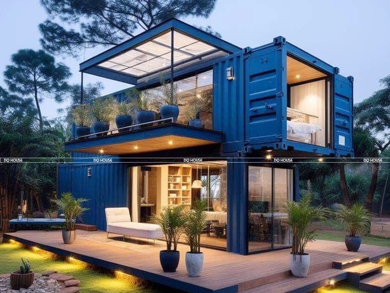 Nha lap ghep container xep tang