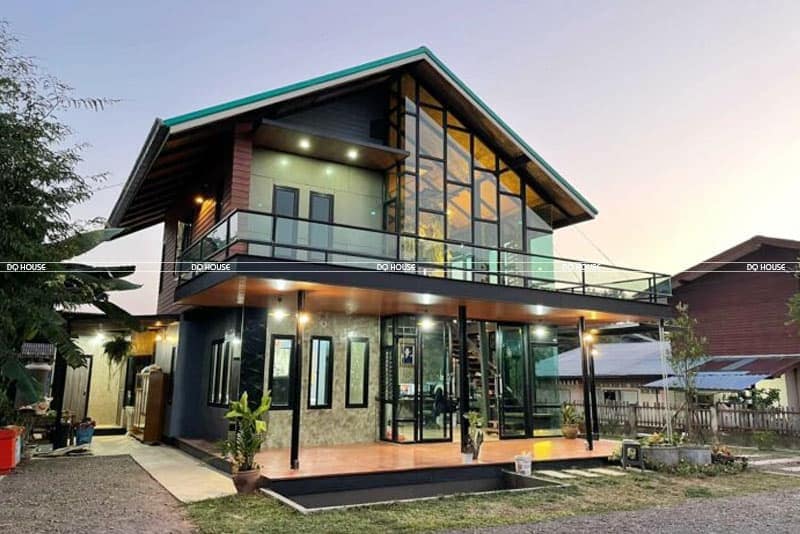 Nha lap ghep khung thep 2 tang tai quy nhon