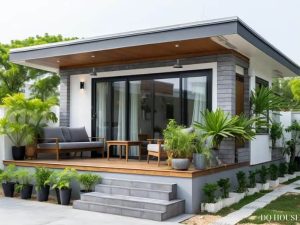 Nha lap ghep nho phong cach hien dai kieu nha vuon 9