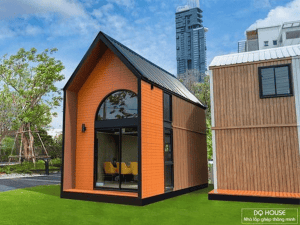 Nha lap ghep panel 1 tang co gac lung phong cach bac au