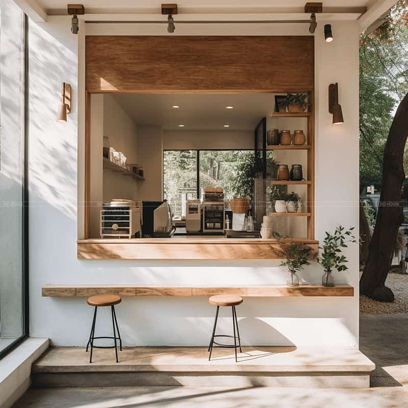 Quan cafe khung thep 1 tang