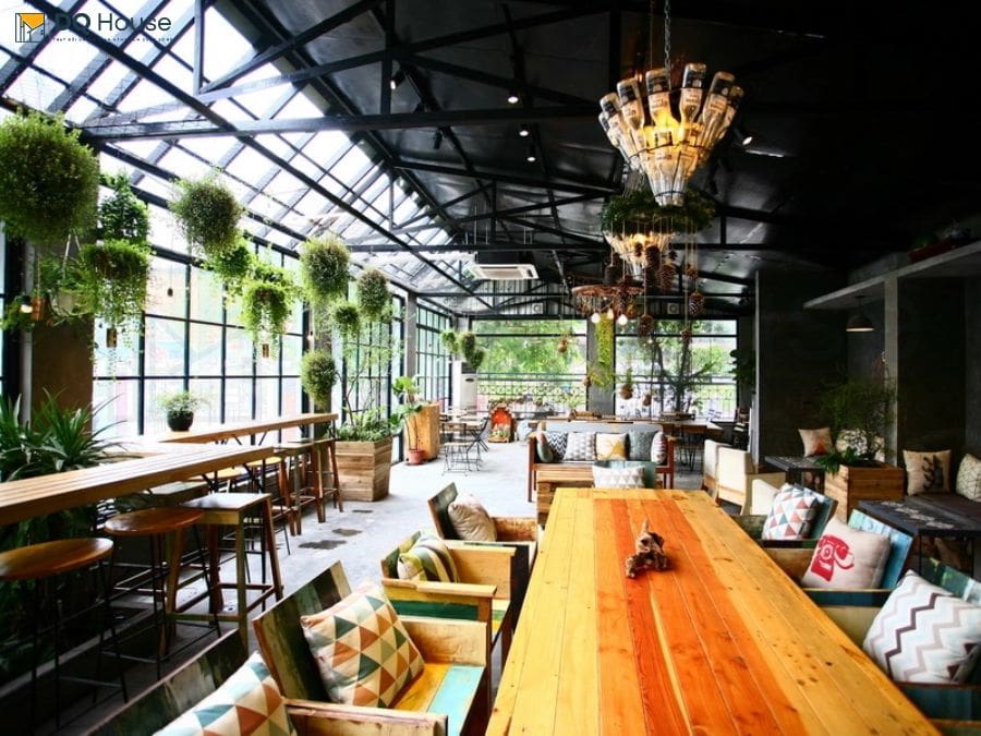 Vi sao nhieu chu quan ca phe co xu huong thi cong quan bang khung thep tien che