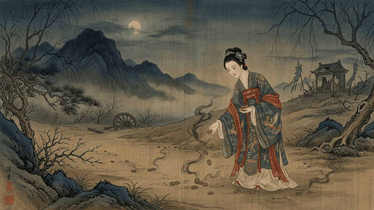 Tiền rơi vãi ở ngã 4 đường